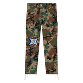 PURPLE BRAND P013 Camo with Knee Embroidery Cargo Pant at Gravity NYC